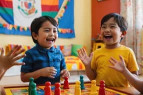 Children exploring an activity together